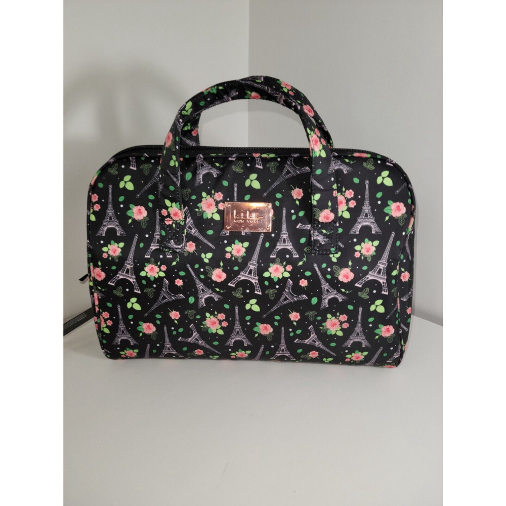 Nicole Miller Cosmetic Makeup Travel Top Handle Bag Clothes, Shoes, Accessories